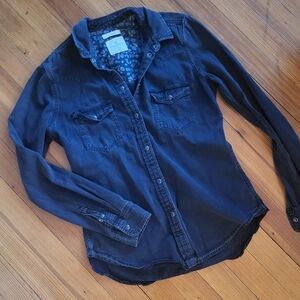 AEO Black Denim Shirt